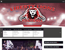 Tablet Screenshot of libertylionsfootball.com